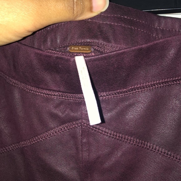 Free People Midnight Vegan Faux Suede Leather Leggings - Picture 7 of 10